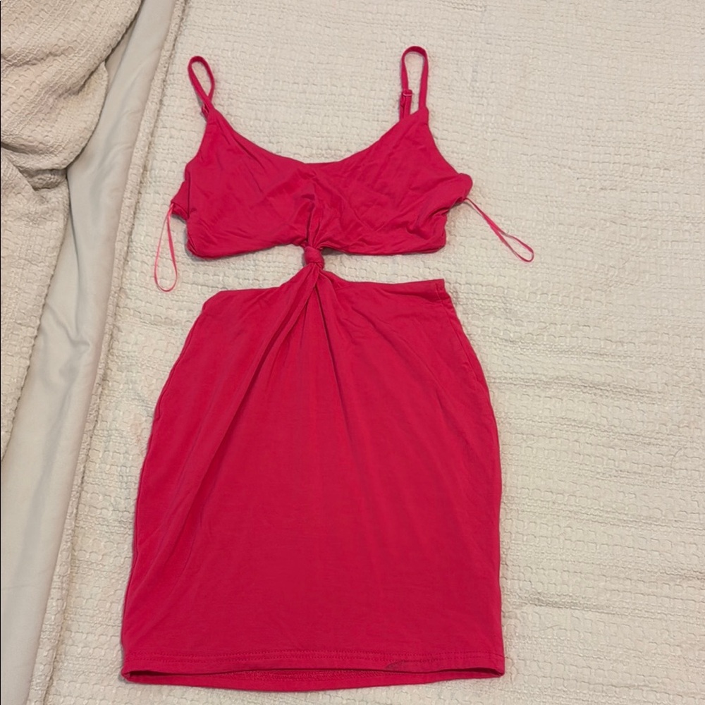 Super down pink mini dress